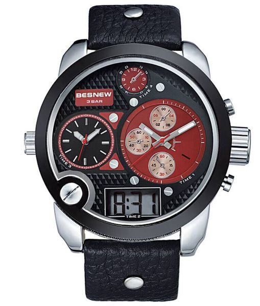 Pánské hodinky TripleZone Digital - červené