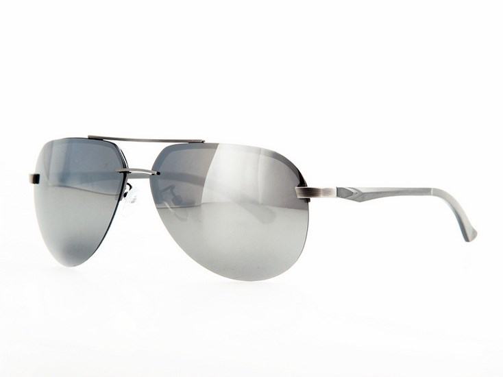 Polarizační sluneční brýle AVIATOR pilotky - stříbrný rám zr