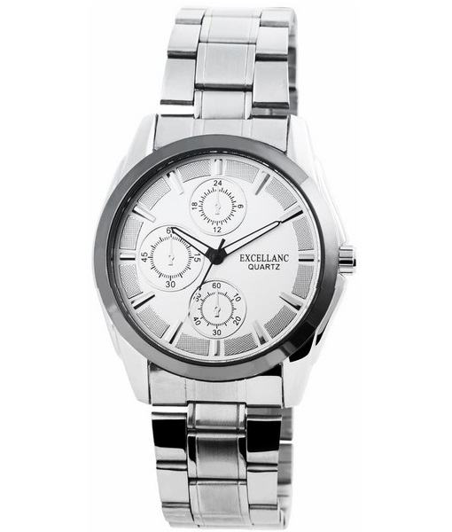 Pánské kovové hodinky Excellanc stříbrné Silver