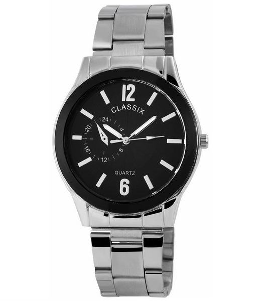 Pánské kovové hodinky Classix stříbrné Black