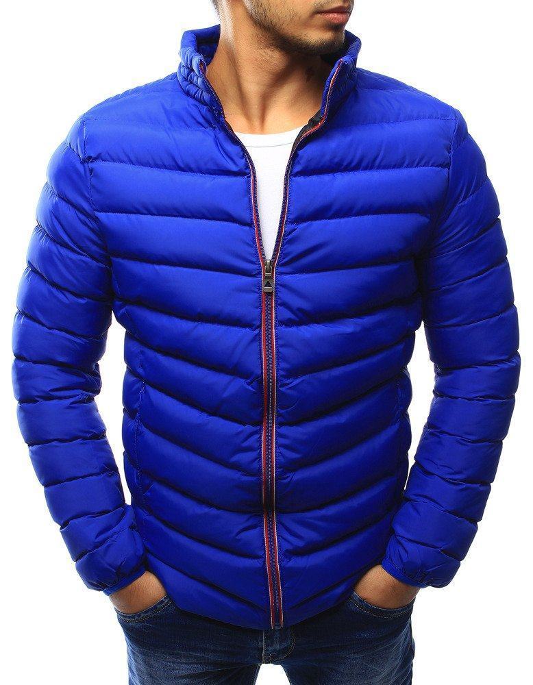Trendová přechodná pánská bunda - modrá vtx1822