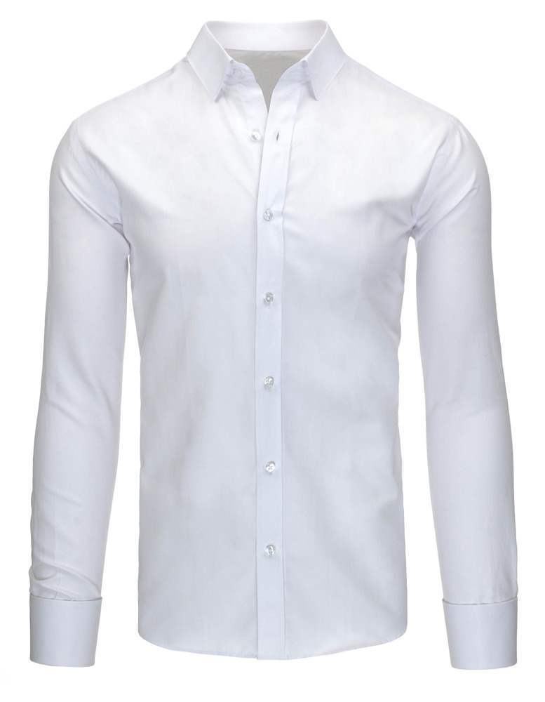 Bílá moderní Slim Fit pánská košile dx1130
