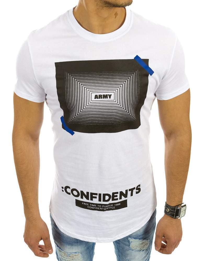 Bílé pánské tričko Confidents rx2109
